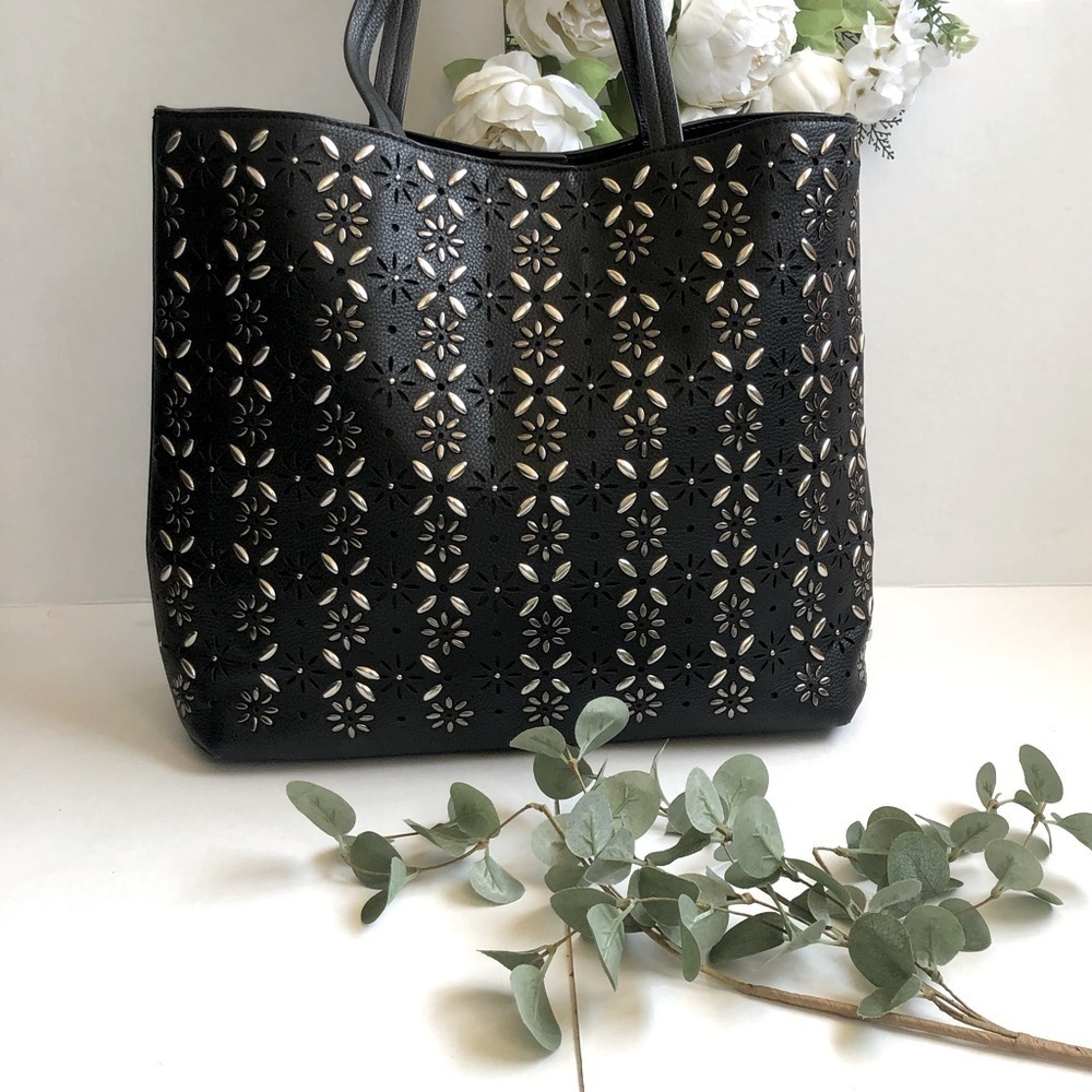 Chelsea28 Large Embellished Faux Leather Tote